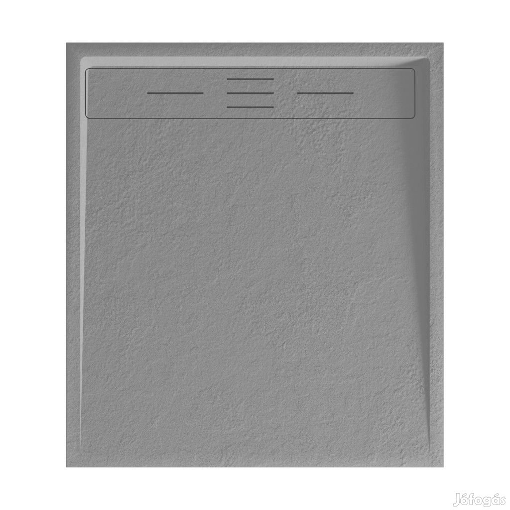 Welland kőhatású zuhanytálca szifonnal 80 x 90 cm - szürke (GT-9080LS