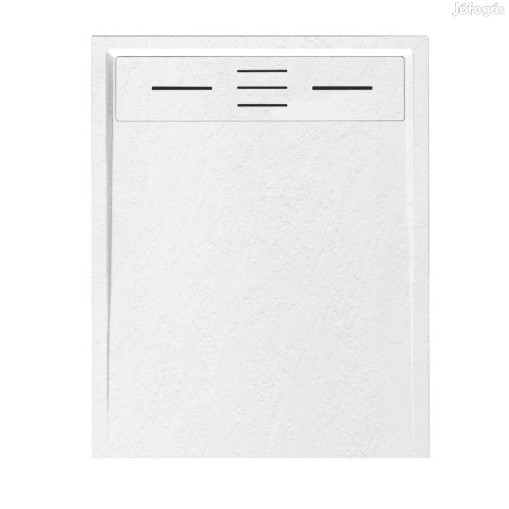 Welland kőhatású zuhanytálca szifonnal 90 x 110 cm - fehér (GT-11090L