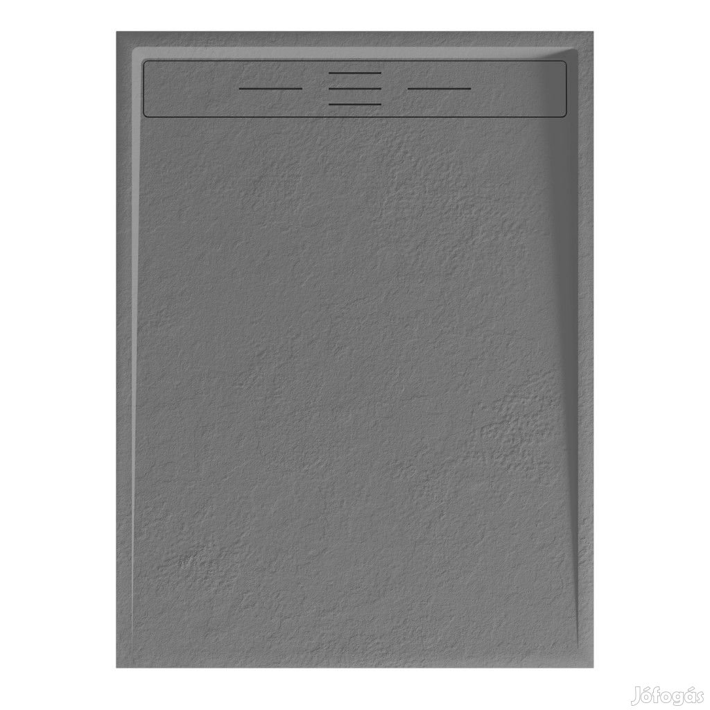 Welland kőhatású zuhanytálca szifonnal 90 x 120 cm - szürke (GT-12090