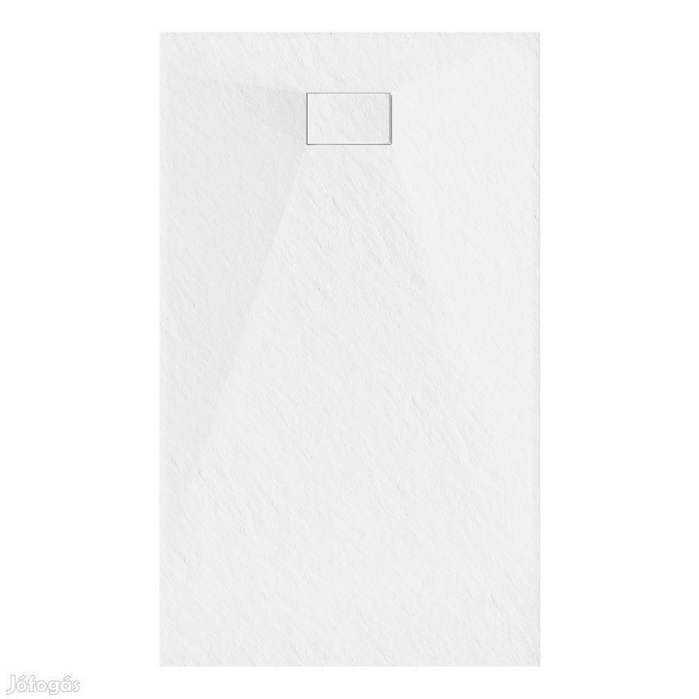 Welland kőhatású zuhanytálca szifonnal 90 x 170 cm - fehér (GT-17090S