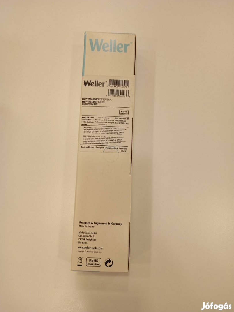 Weller Vacuum Pick Up alkatrészemelő, új