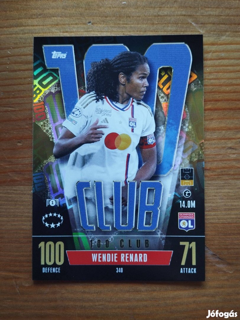 Wendie Renard (Lyon) 100 Club Női Bajnokok Ligája 2023 kártya