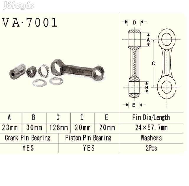 Wesrah hajtókar Suzuki RMX250 1989-2000 / RM250 1992-1995R