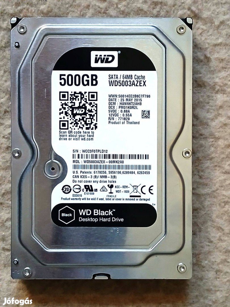 Western Digital 500GB 3,5 Black SATA HDD