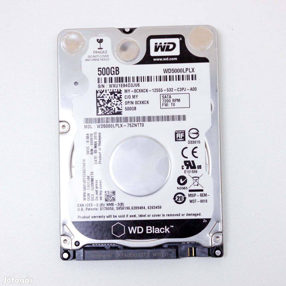 Western Digital 500GB SATA 2.5" HDD