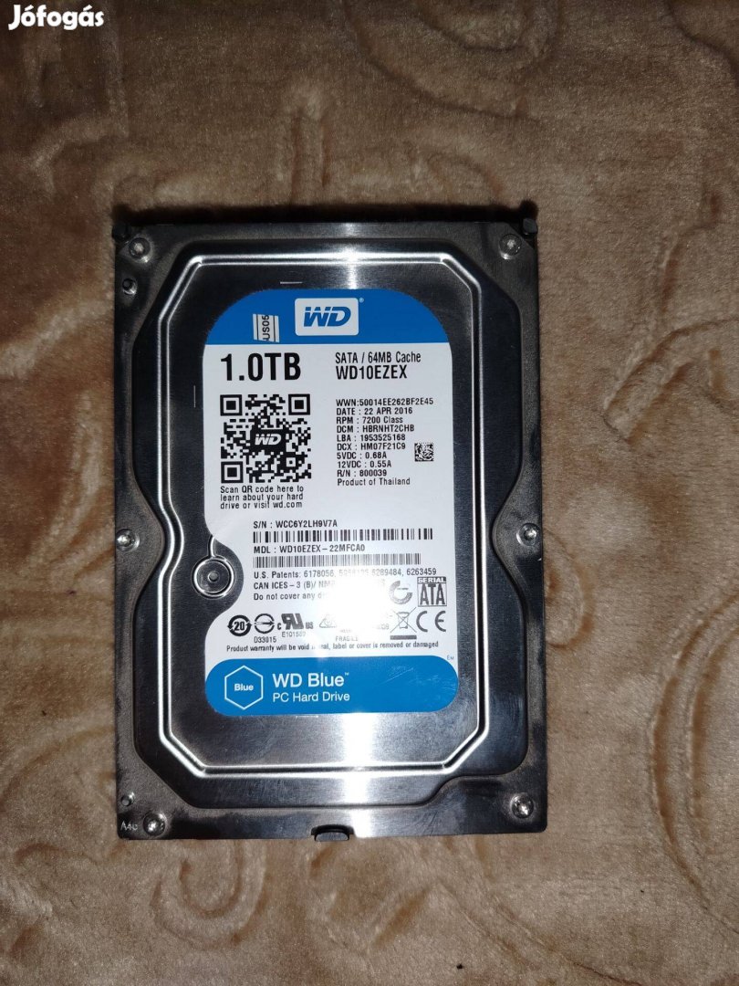 Western Digital WD10Ezex 1TB/7200rpm/64MB/SATA3 100/100