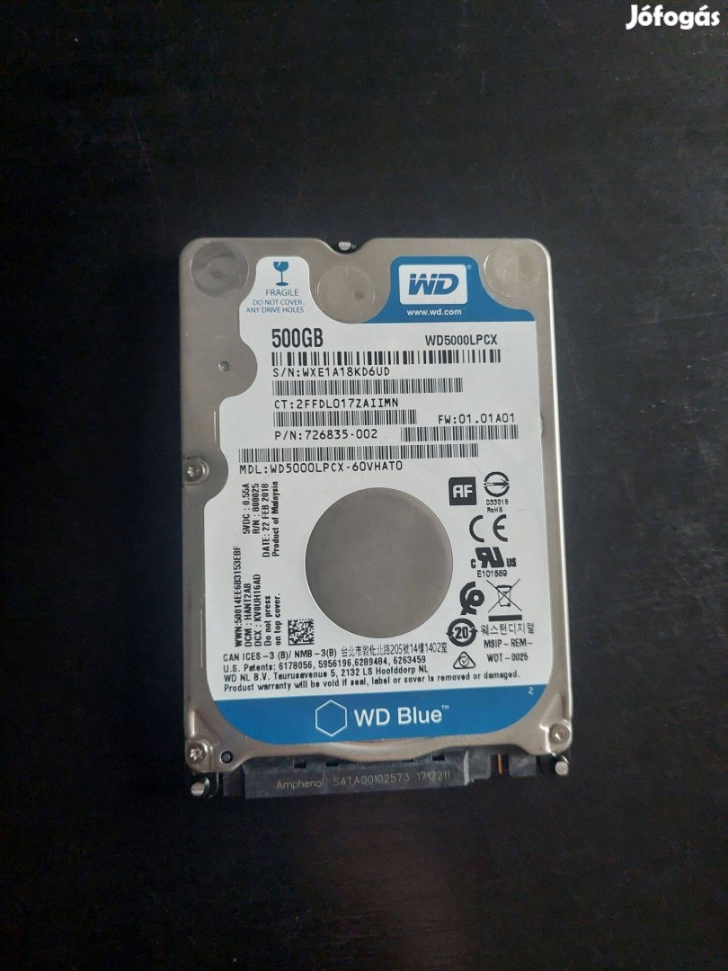 Western Digital WD Blue 2.5 500GB 5400rpm 16MB SATA3 (WD5000Lpcx)