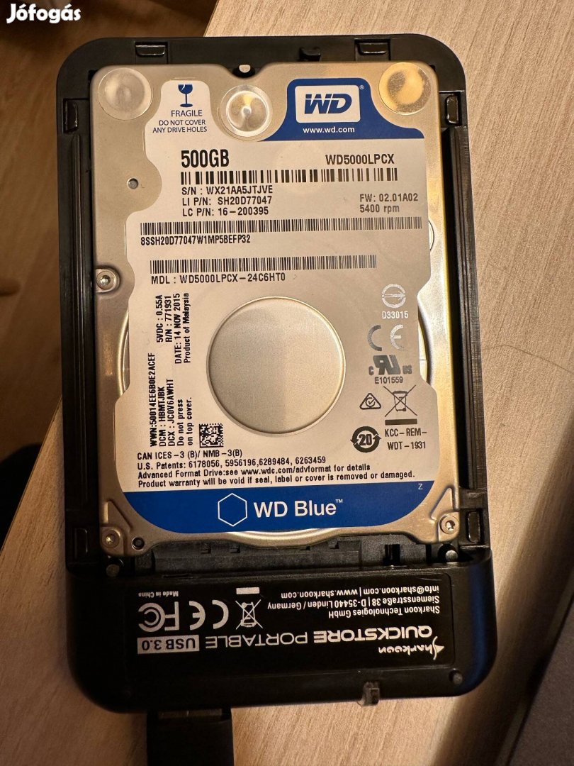 Western Digital WD Blue 2.5 500GB HDD 100%