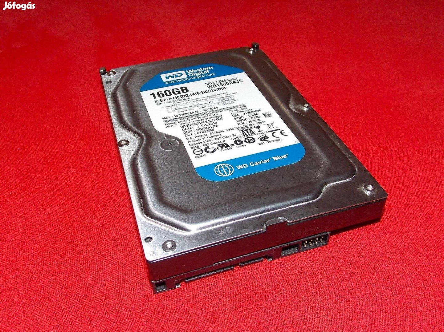 Western Digital (WD) Caviar SATA 160GB-os HDD, merevlemez, winchester