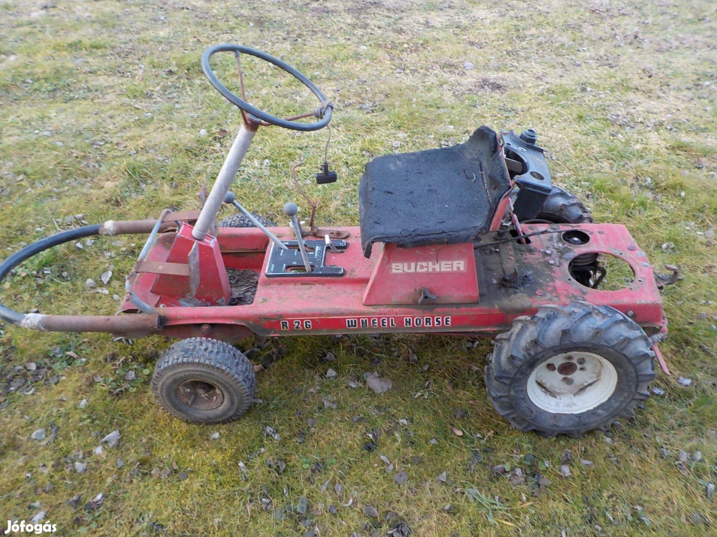 Wheel Horse R26-os hiányos-oldtimer fűnyírótraktor váz eladó