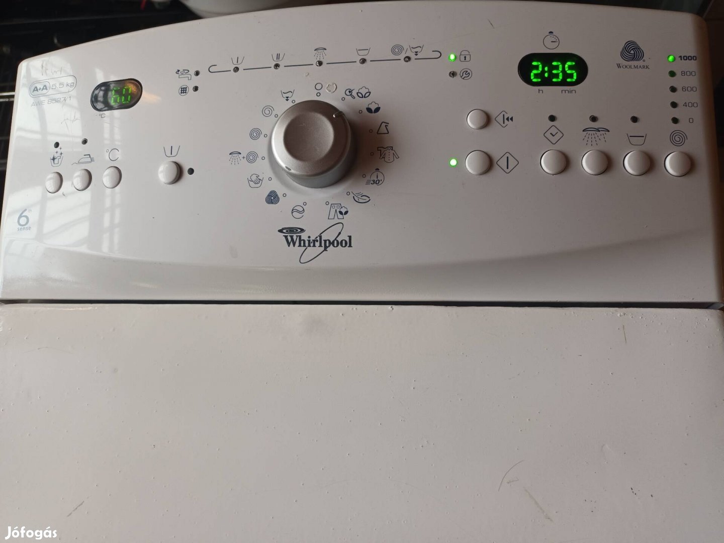 Whirlpool 5,5 kg felültöltős mosógép 