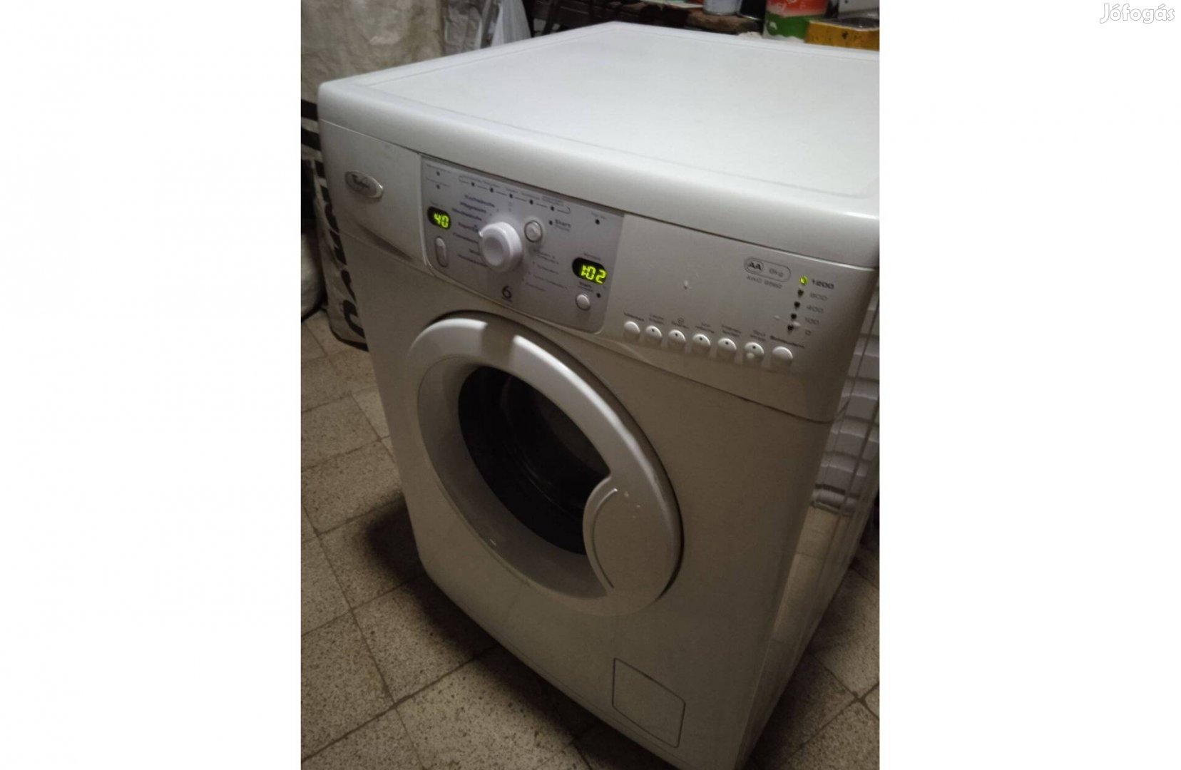 Whirlpool 6kg mosógép A+A garanciával.1200 centrifugával