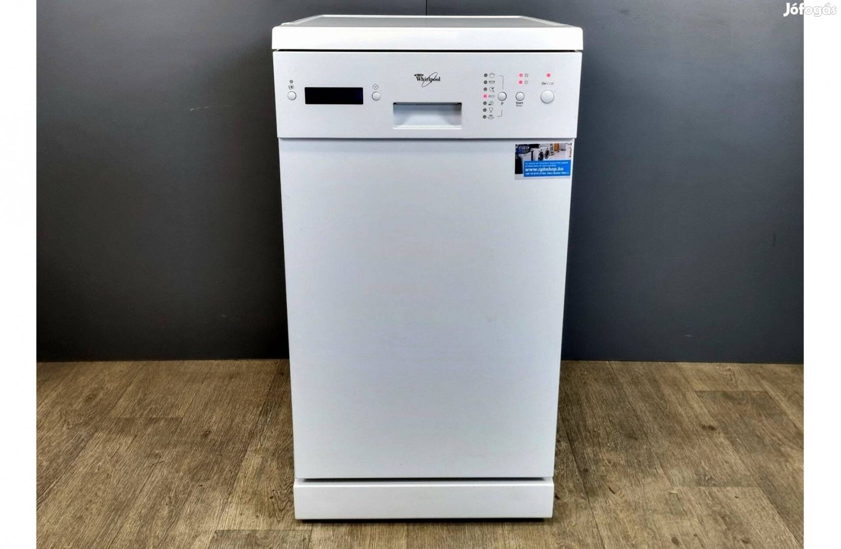 Whirlpool ADP 750 WH A+ 9 Terítékes Keskeny Mosogatógép