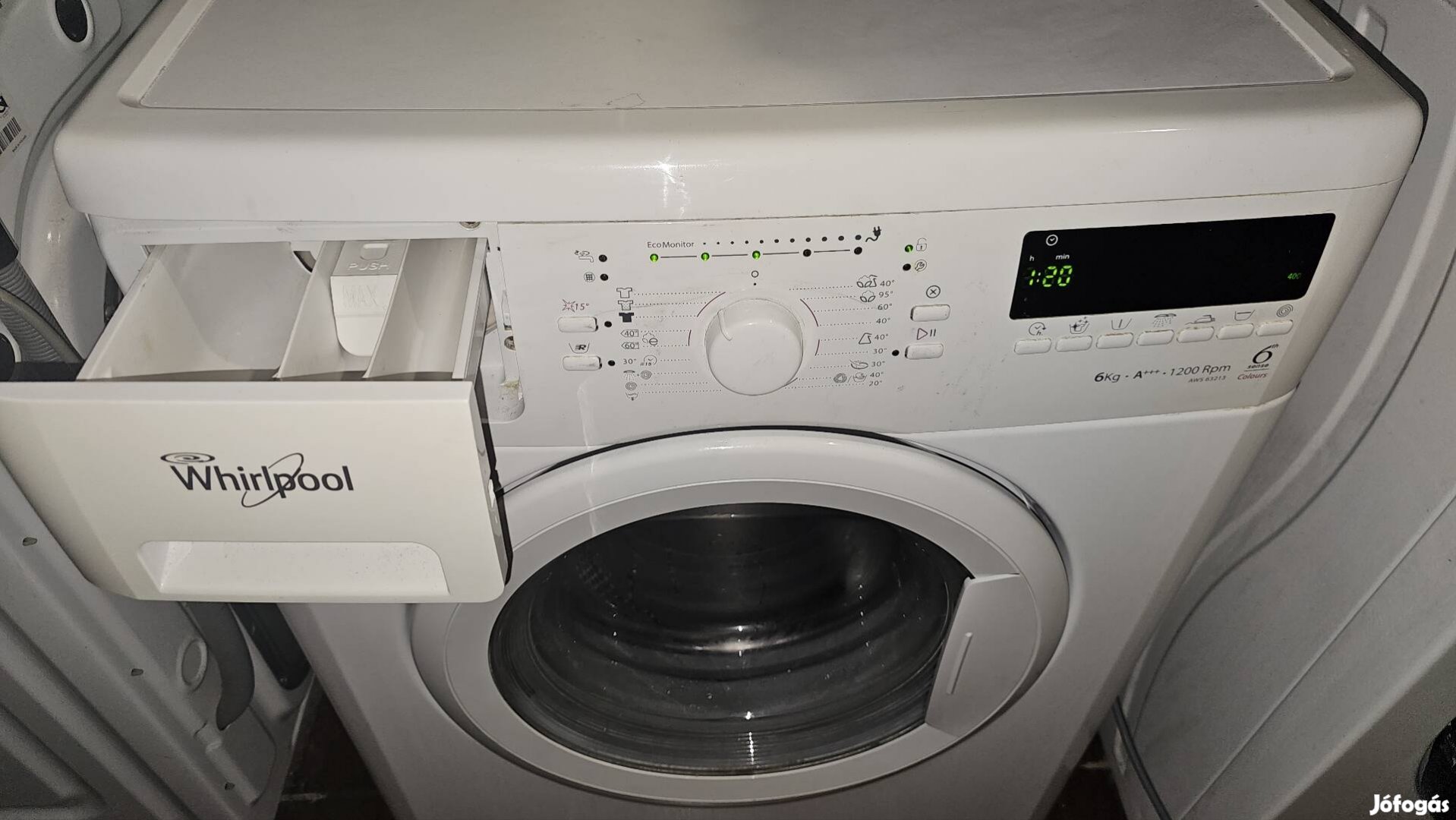 Whirlpool AWS63213 felültöltős mosógép 6kg/1200 garanciával 