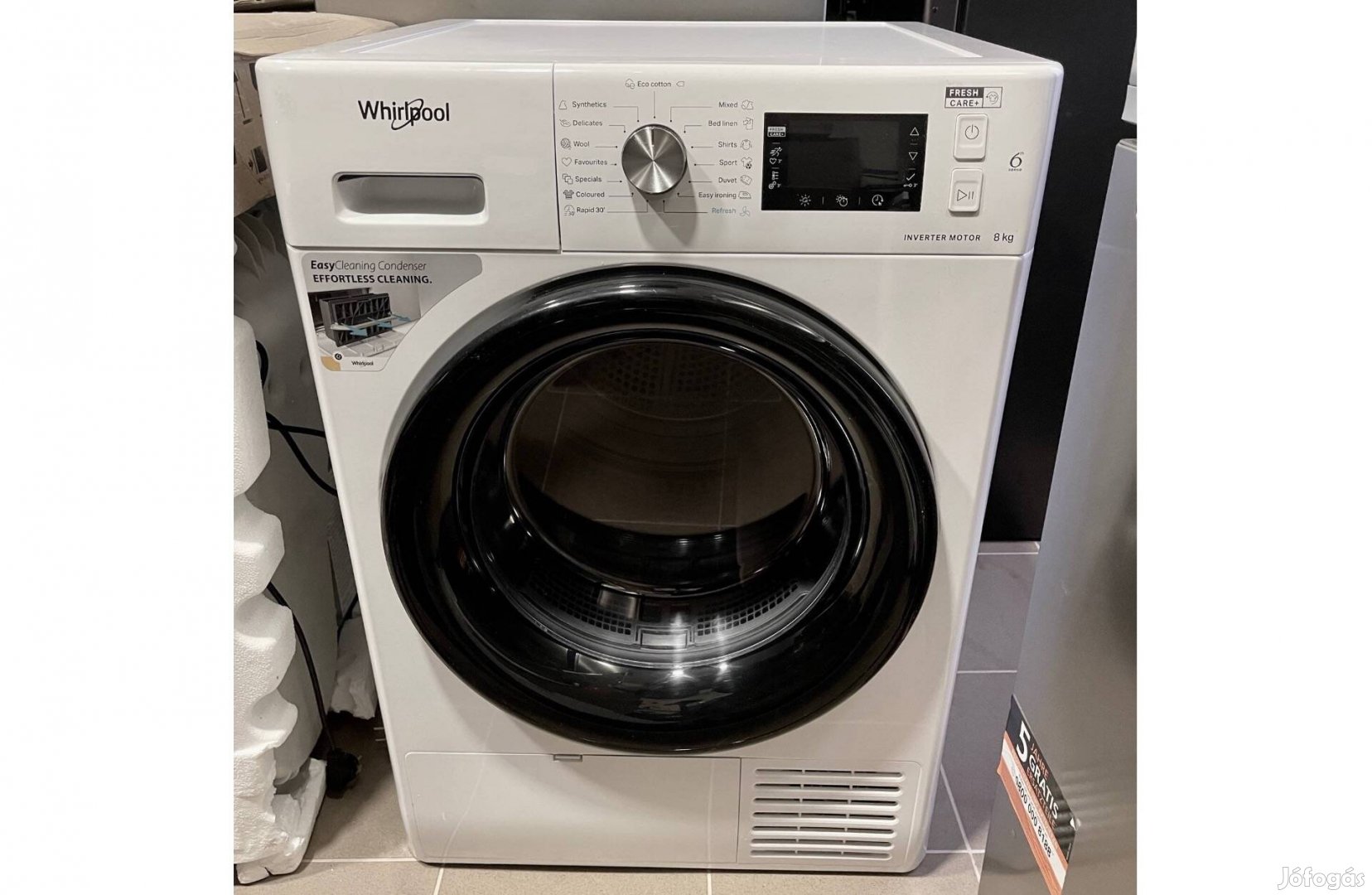 Whirlpool FFT D 8X3B EE Hőszivattyús Szárítógép, 8kg,A+++(250e.helyet