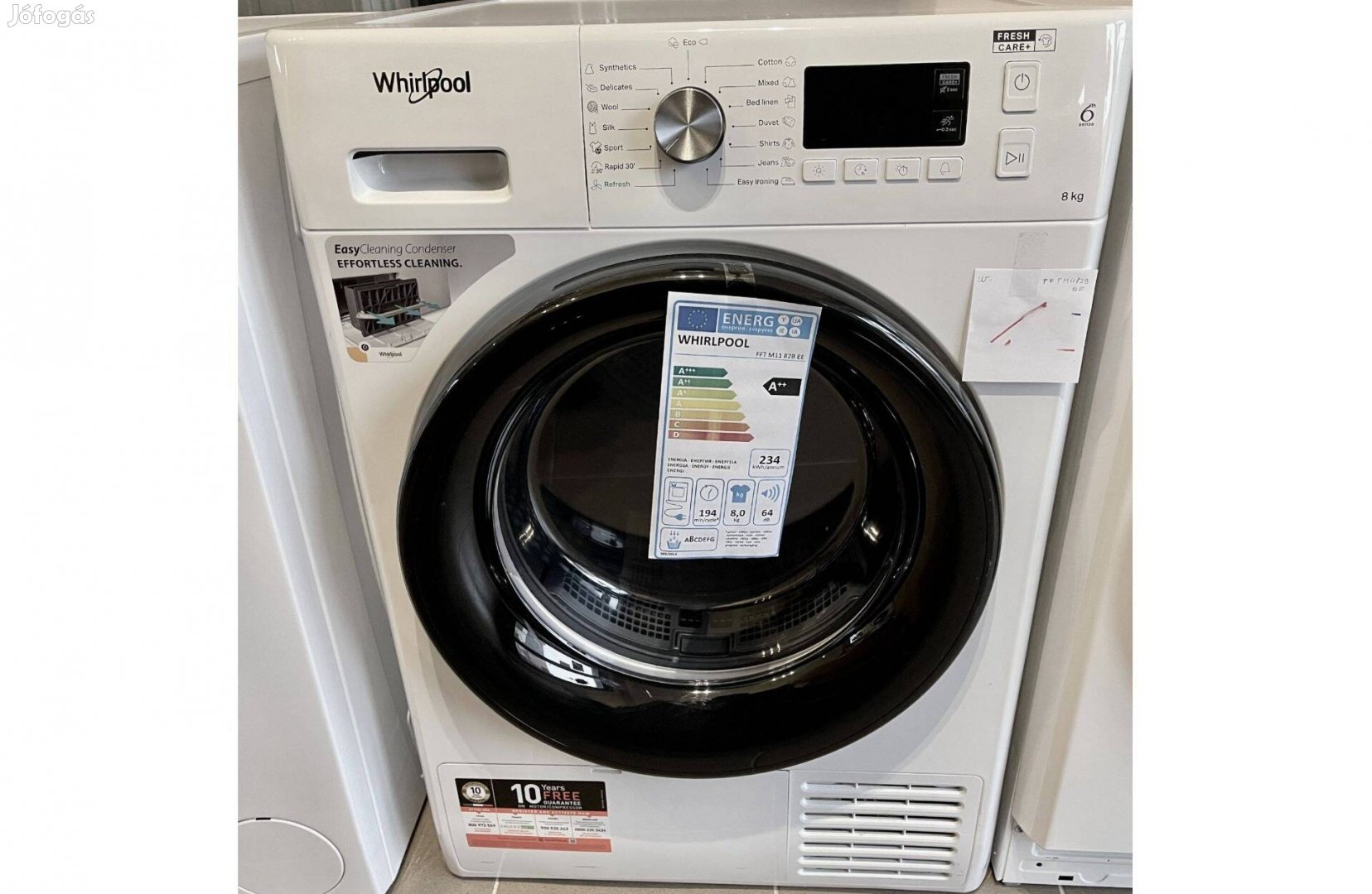 Whirlpool FFT M11 72B EE Hőszivattyús szárító, A++,7kg(220e.helyett)