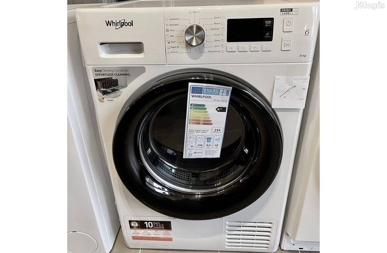 Whirlpool FFT M11 72B EE Hőszivattyús szárítógép,A++,7kg(250e.helyett)