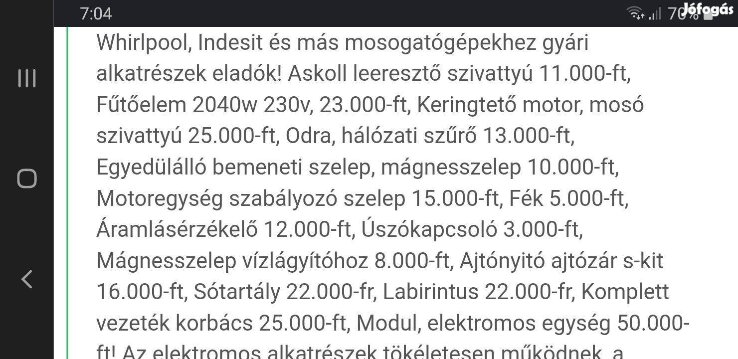 Whirlpool, Indesit, stb mosogatógépekhez Keringtető motor!