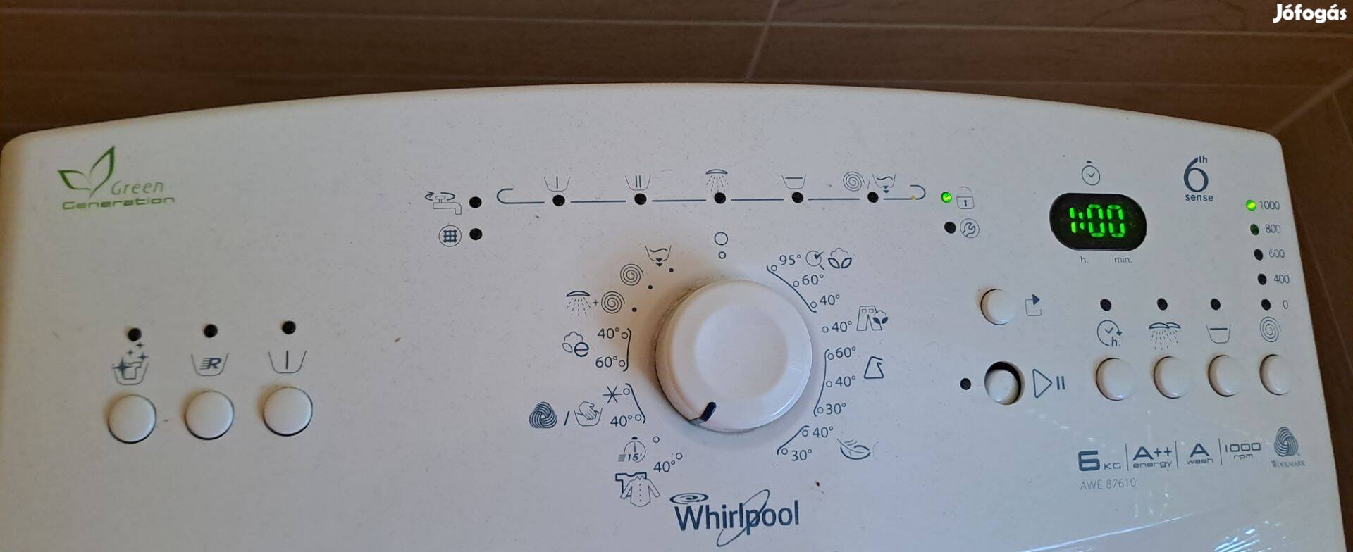 Whirlpool felültöltős mosógép eladó