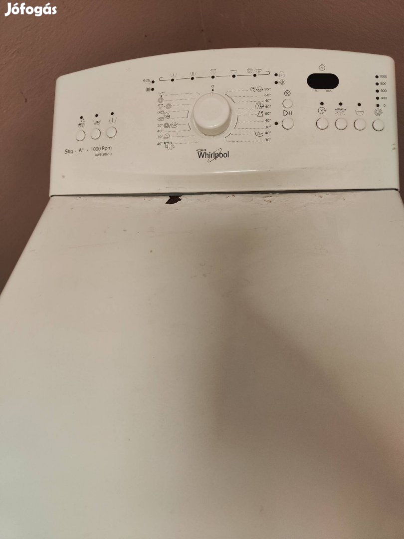 Whirlpool felültöltős mosógép eladó