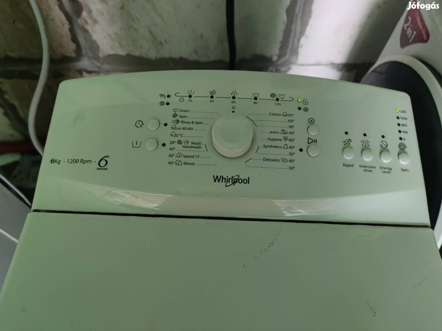 Whirlpool felültöltős mosógép garanciával 6 kg 