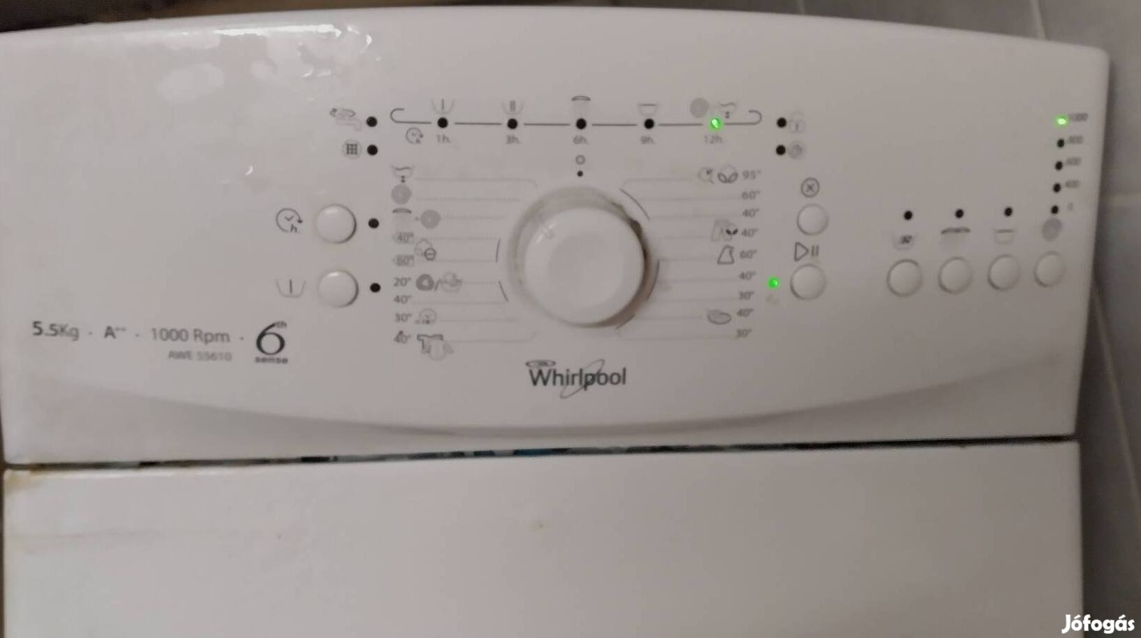 Whirlpool felültöltős mosógép jelképes áron 