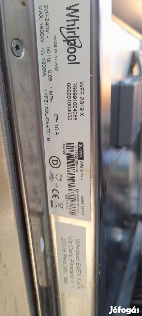 Whirlpool mosogatógép