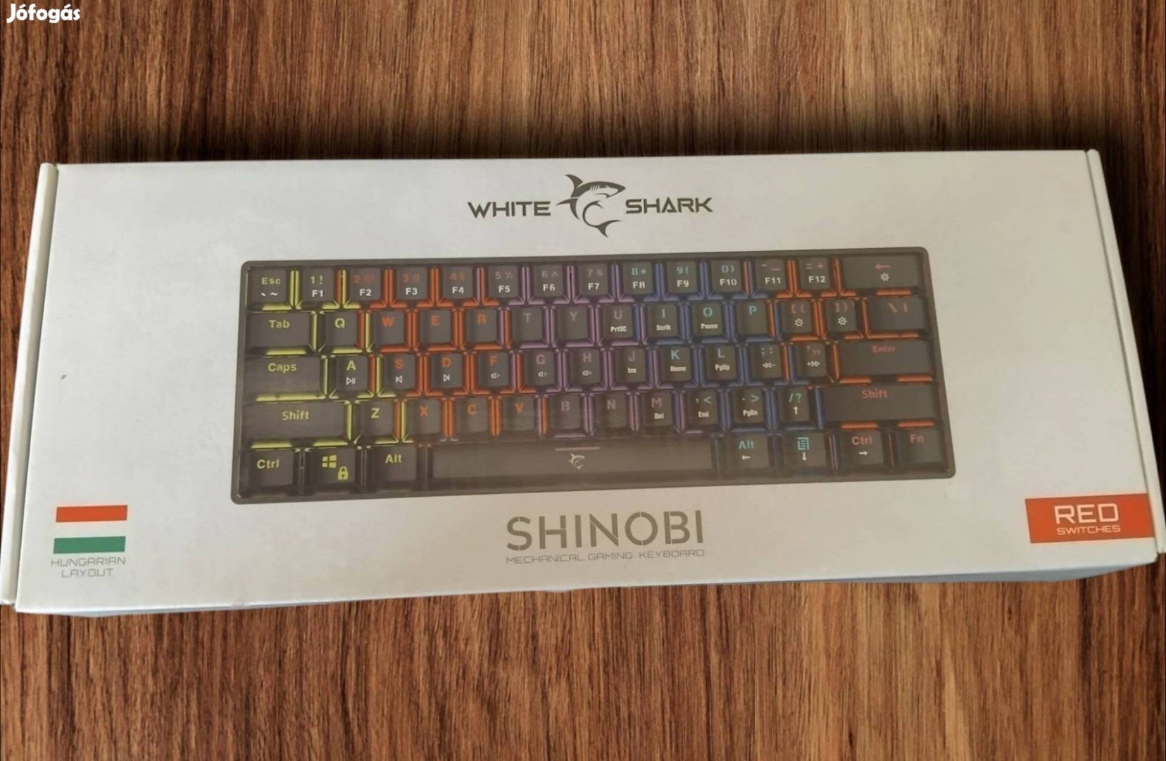 White Shark Shinobi Mechanikus Gamer Billentyűzet (Red Switches)