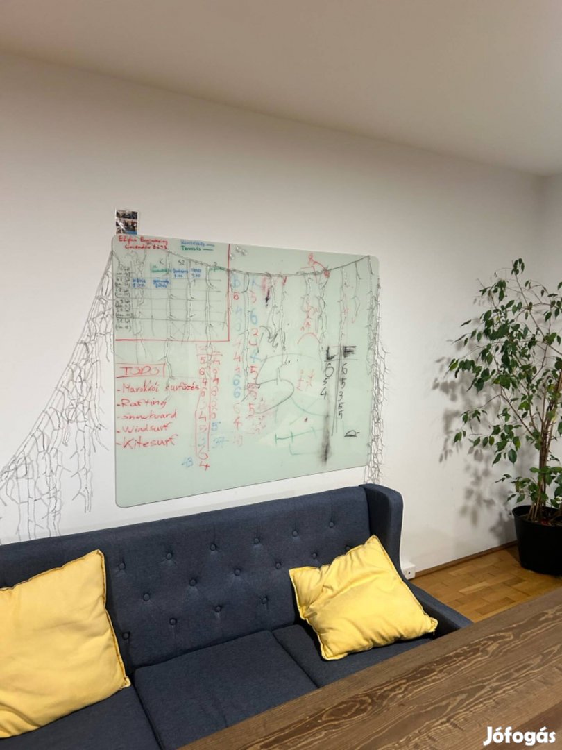 Whiteboard / Fehértábla (üveg!) 120x150