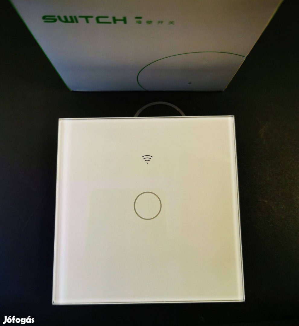 WiFi + RF433 okos fali kapcsoló 1 csatornás villanykapcsoló touch