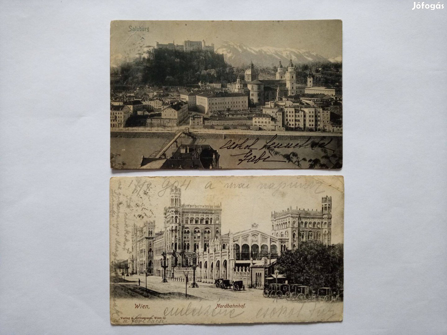 Wien egykori Nordbahnhof 1897 Salzburg 1895 képeslap