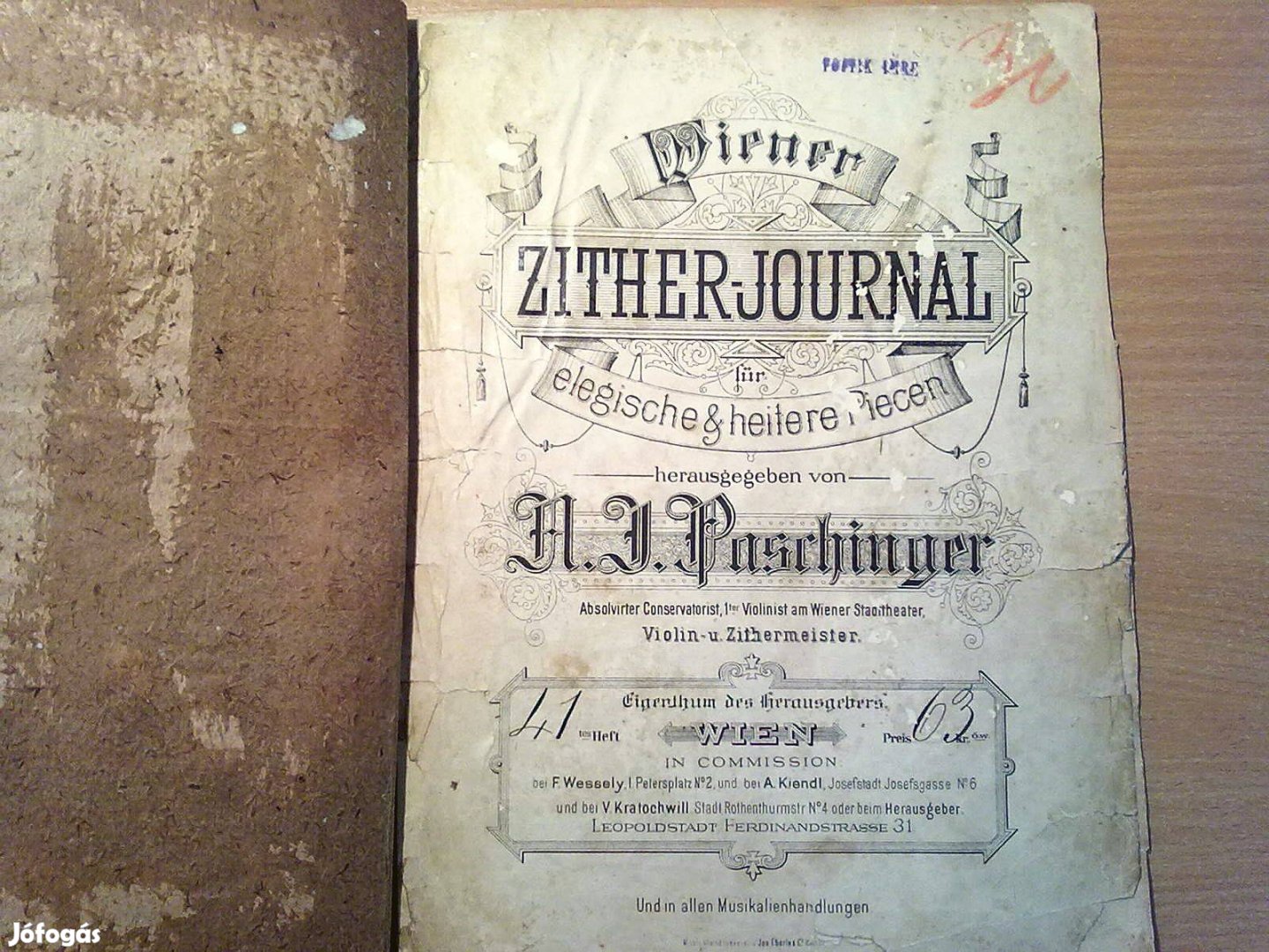 Wiener Zither - Journal für elegische & heitere Piecen (Ritkaság)