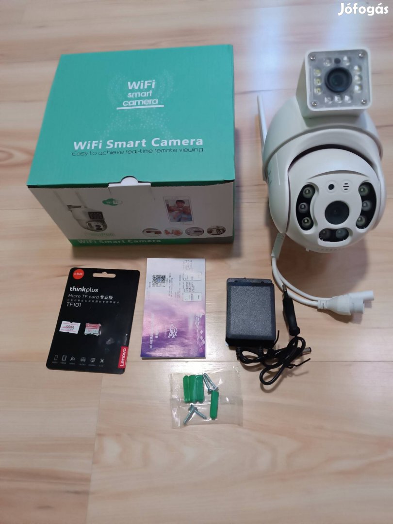 Wifi dupla kamera 8mp , térfigyelő kamera , + 64gb kártya v360pro