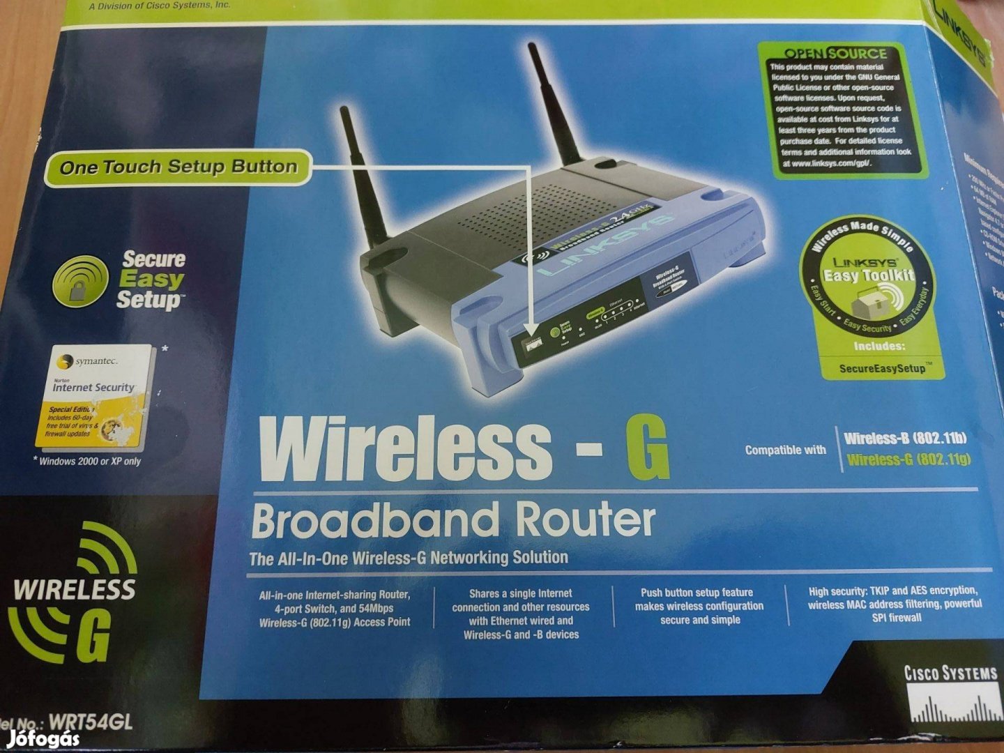 Wifi router Linksys WRT54GL DD-WRT b/g eladó