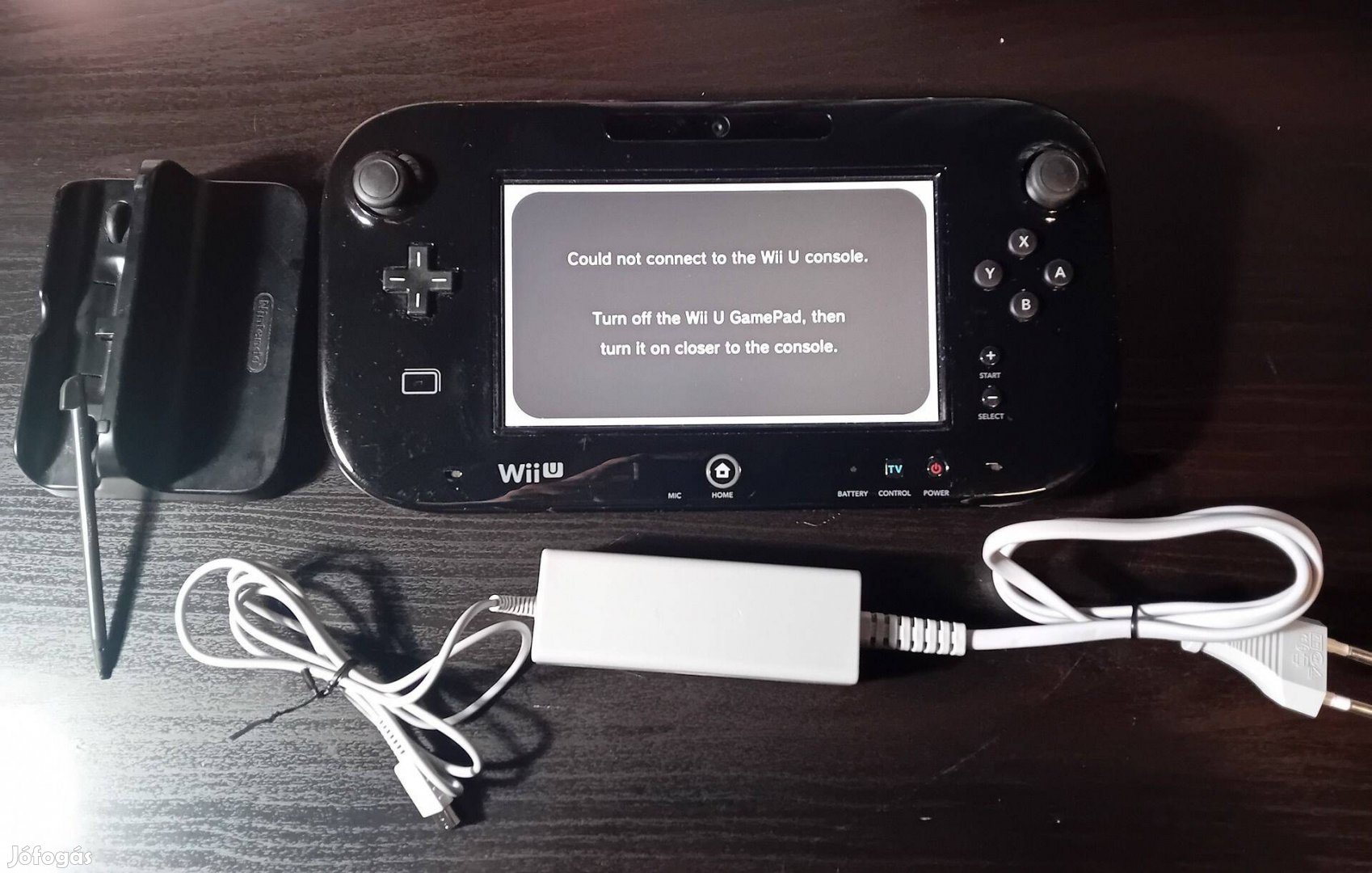 Wii U Gamepad (stylus, töltőállvány, hálózati adapter)