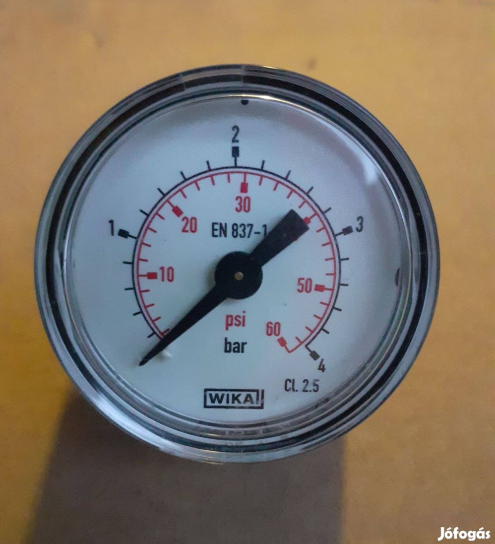 Wika nyomásmérő óra, manométer, 0-4 bar