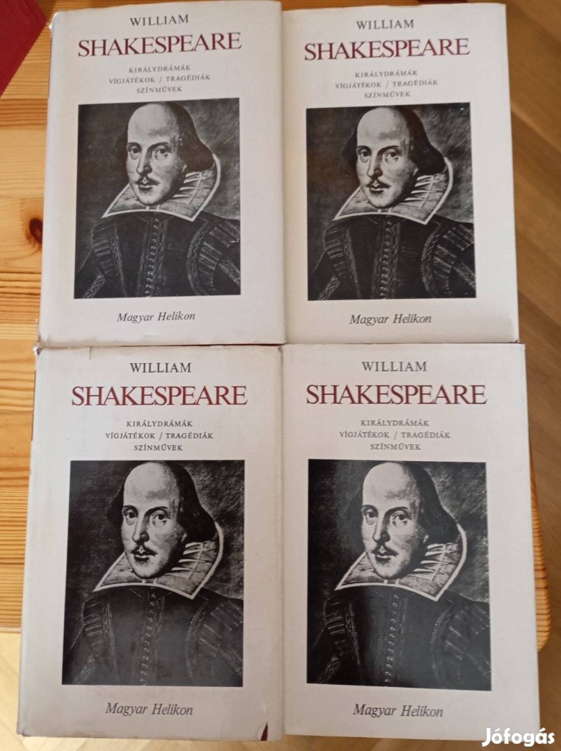 William Shakespeare művei I-IV. királydrámák, vígjátékok, tragédiák,