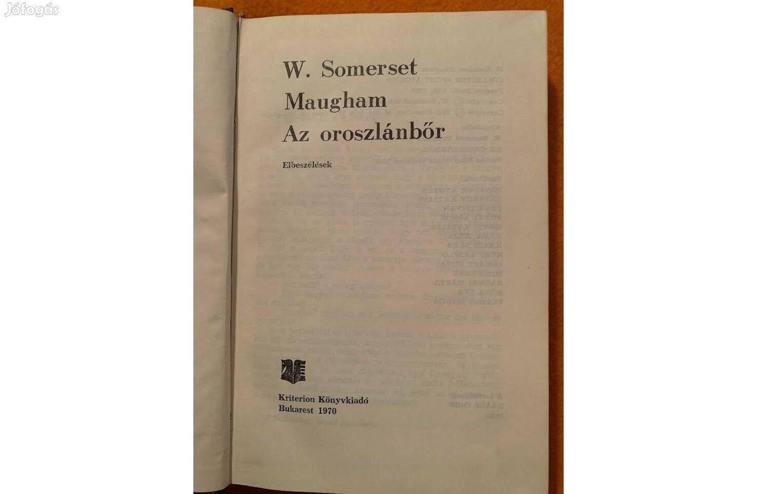 William Somerset Maugham - Az oroszlánbőr