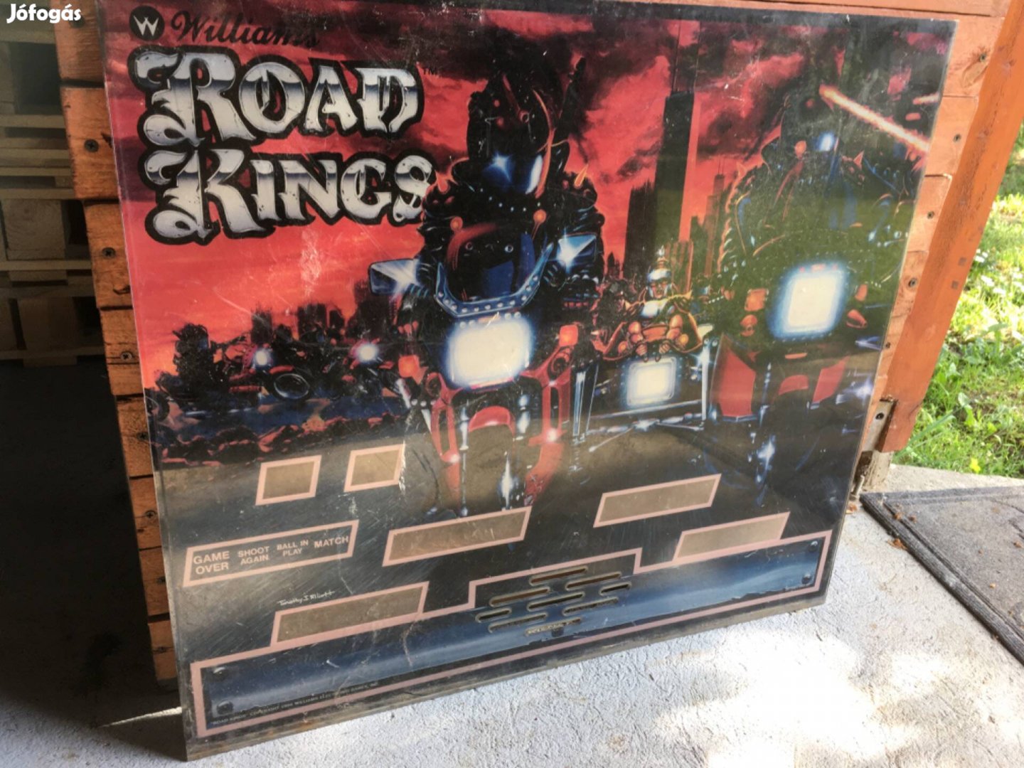Williams Road Kings flipper fejüveg / plexi 1986