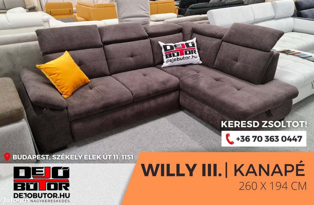 Willy III sarok hátfalas kanapé ülőgarnitúra bútor 255x184 cm aston 5