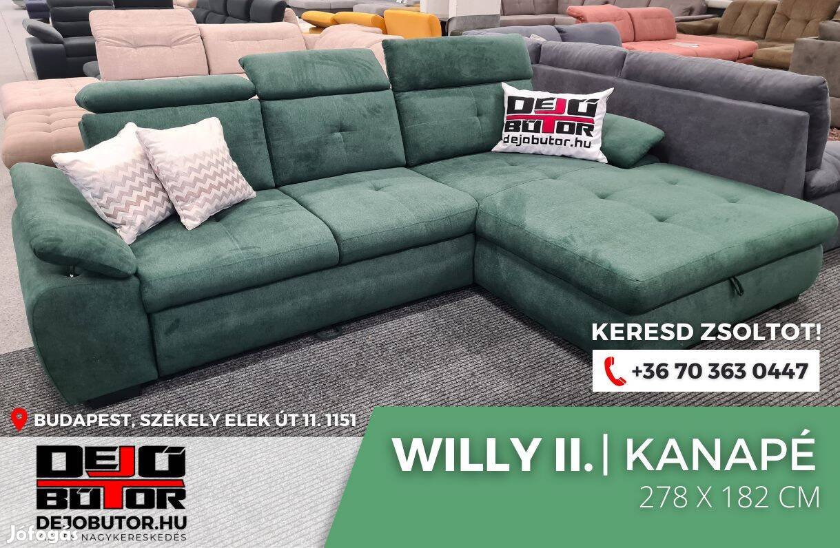 Willy II sarok kanapé ülőgarnitúra bútor 278x175 cm infinity 27 olaj