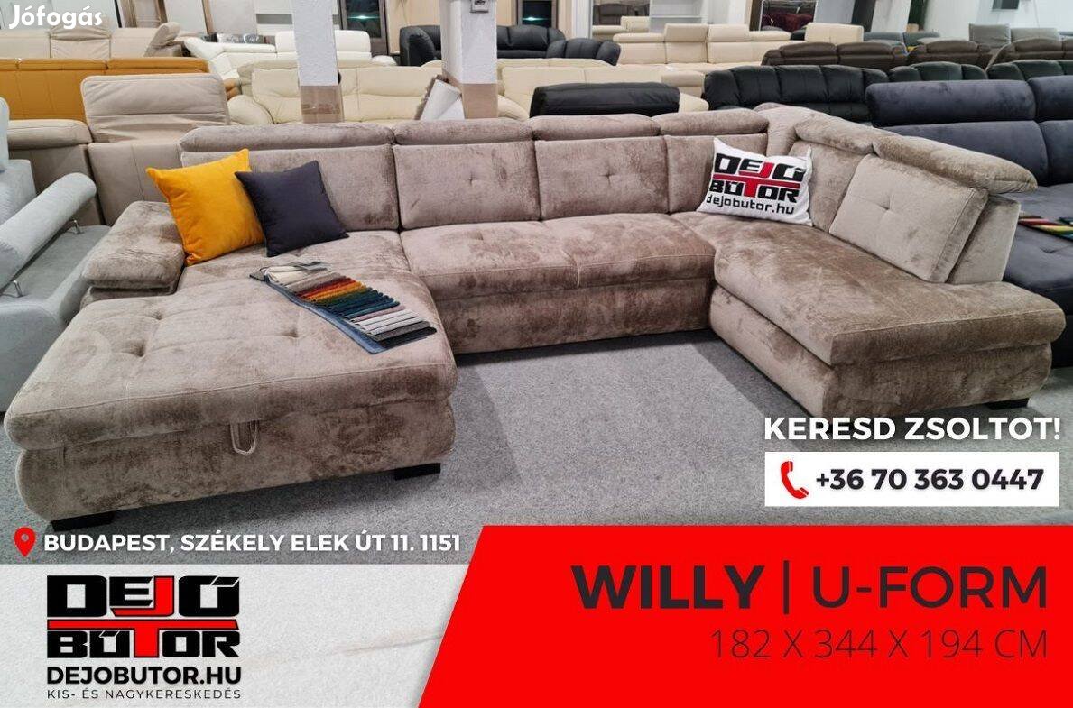 Willy I. sarok barna kanapé rugós ülőgarnitúra 182x344x194 cm ualak