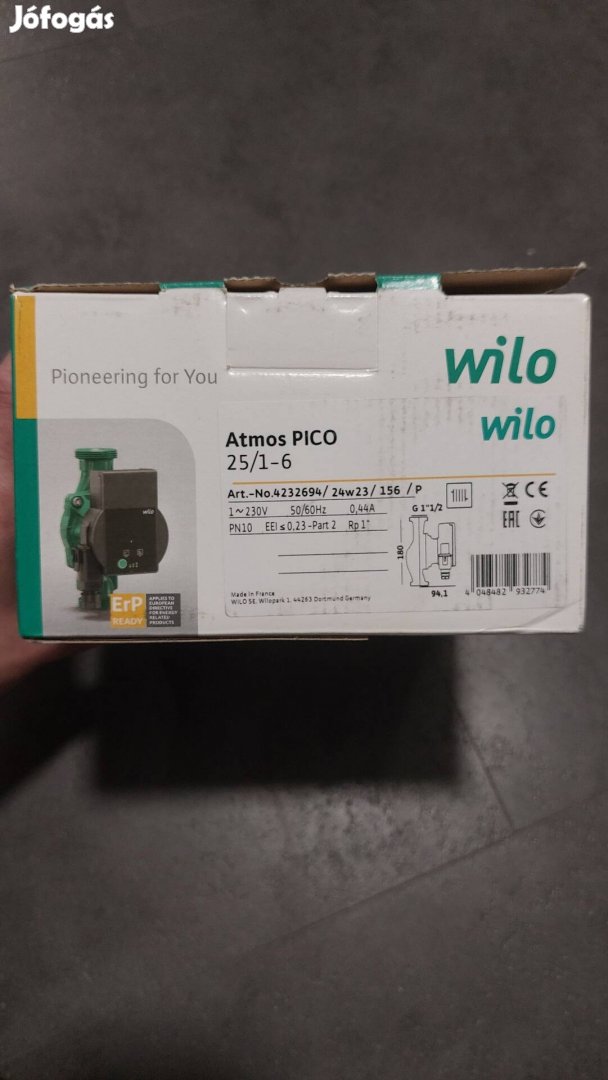 Wilo Atmos Pico 25/1-6 Fűtési keringető szivattyú