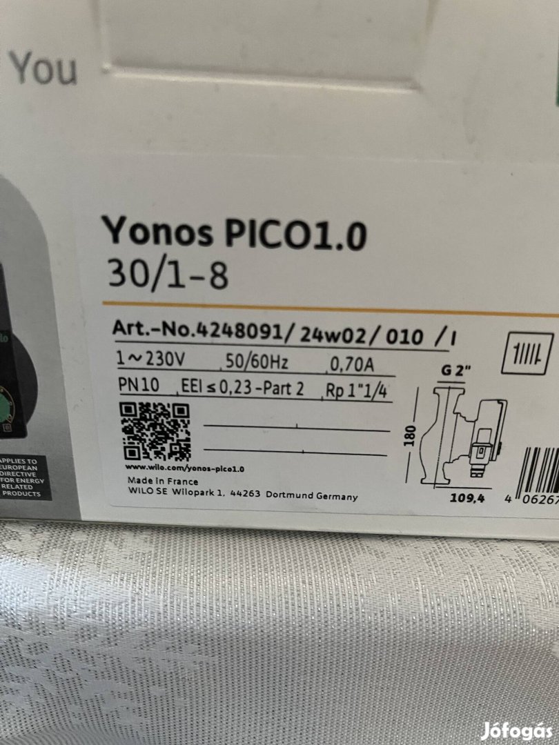 Wilo Yonos Pico1.0 30/1-8 180 mm keringető szivattyú (4248091)