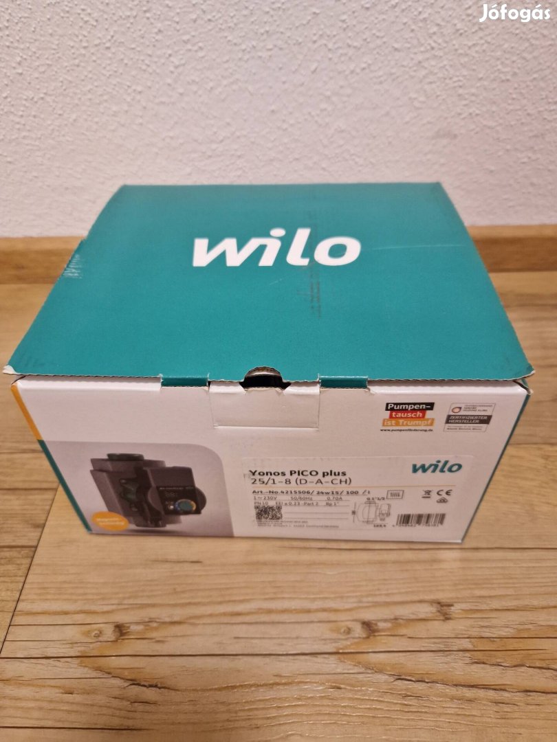 Wilo Yonos Pico Plus 25/1-8 keringető szivattyú + szelepek