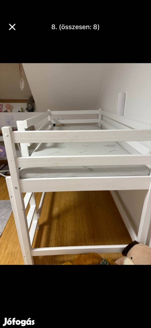 Wilsondo Bunkie tömör fa gyerek galériaágy 90x200