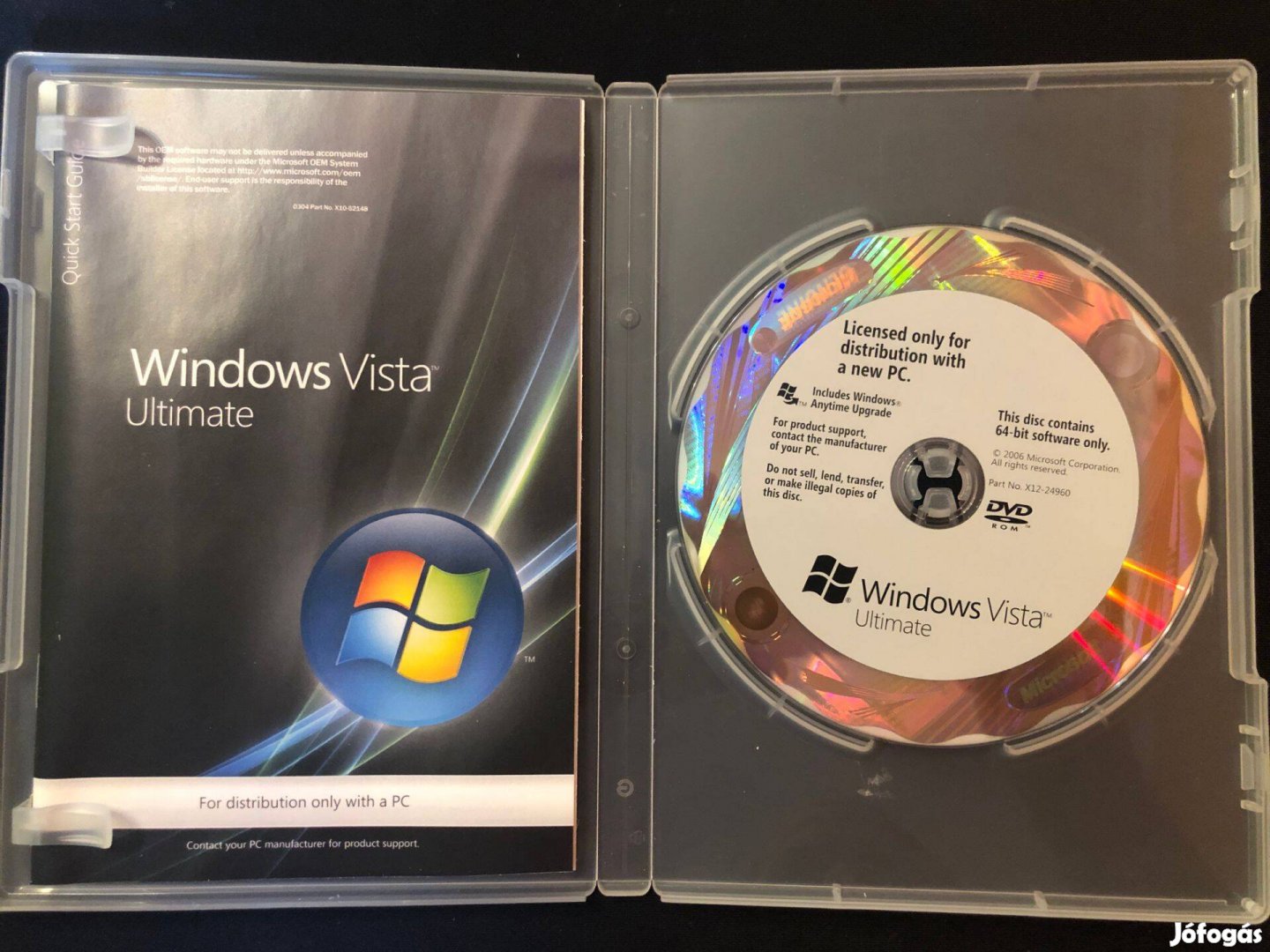 Windows Vista Ultimate 64bit telepítőlemez + licensz kulcs, magyar
