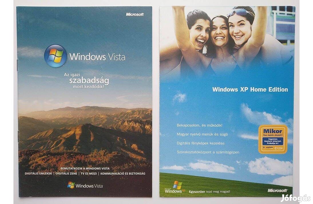 Windows Vista és Windows XP Home Edition prospektusok magyar nyelven