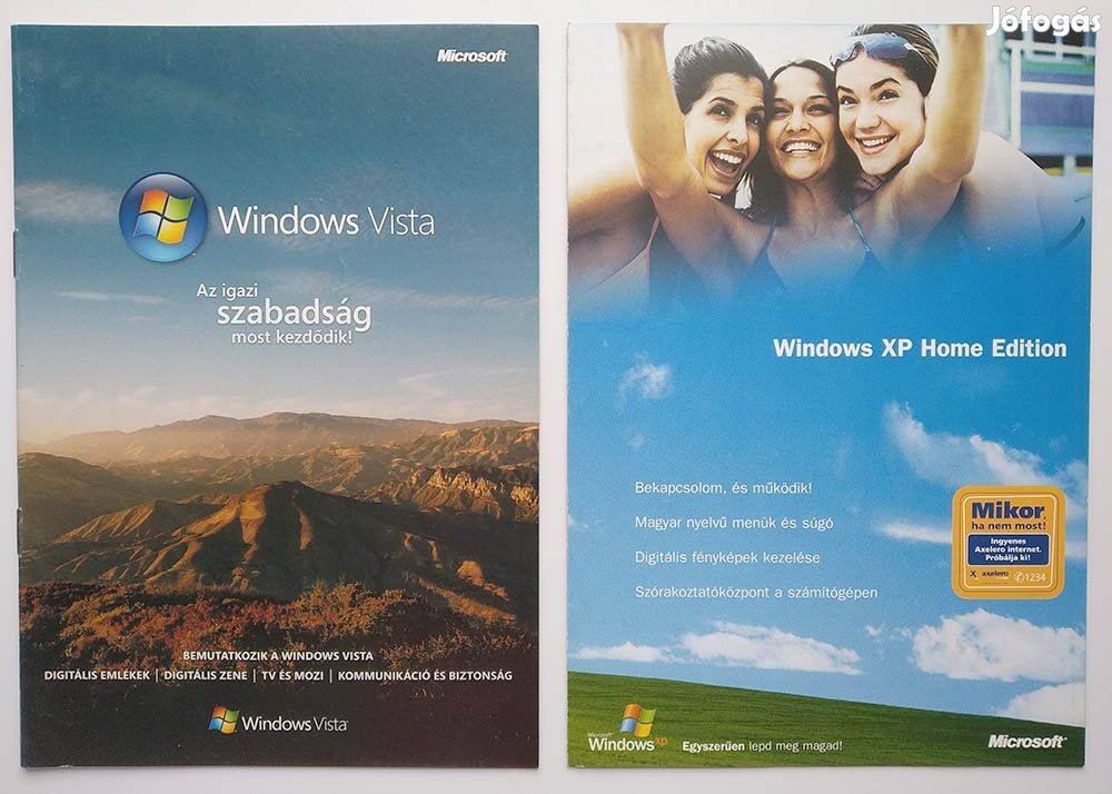 Windows Vista és Windows XP Home Edition prospektusok magyar nyelven