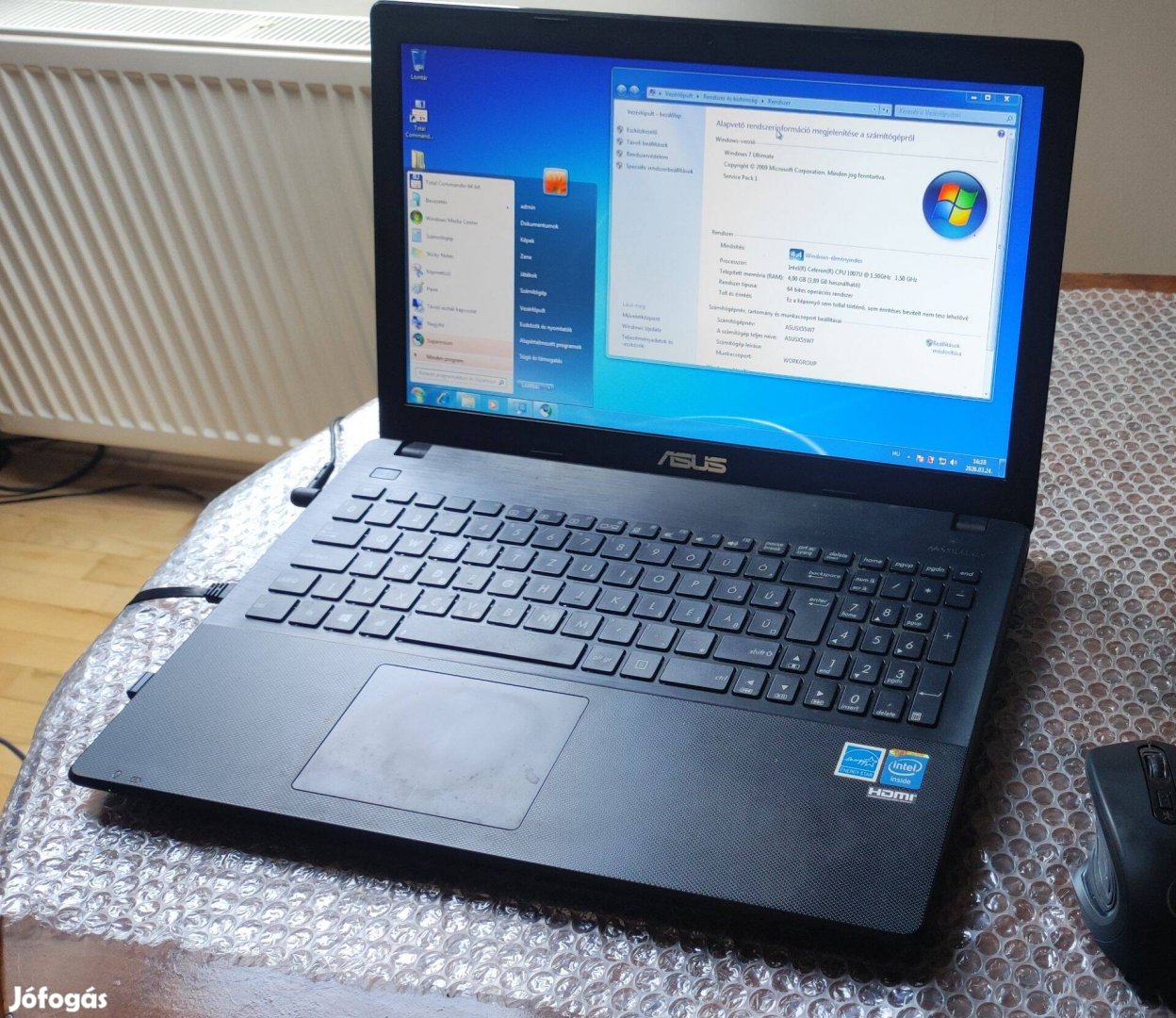 Windows XP7 laptop, dual boot, hobbi, retro